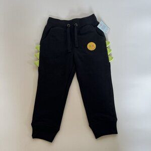 Cat & Jack Toddler Boy Dino Halloween French Terry Joggers Blk Pull-On Pants 3T